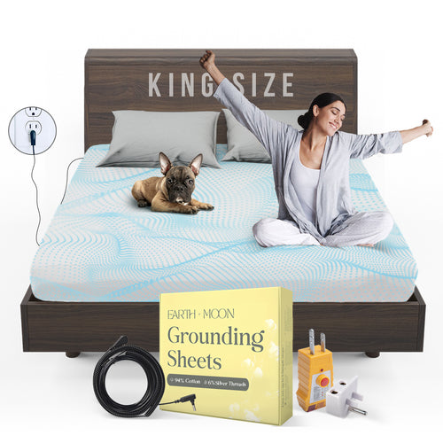 grounding bed sheets white