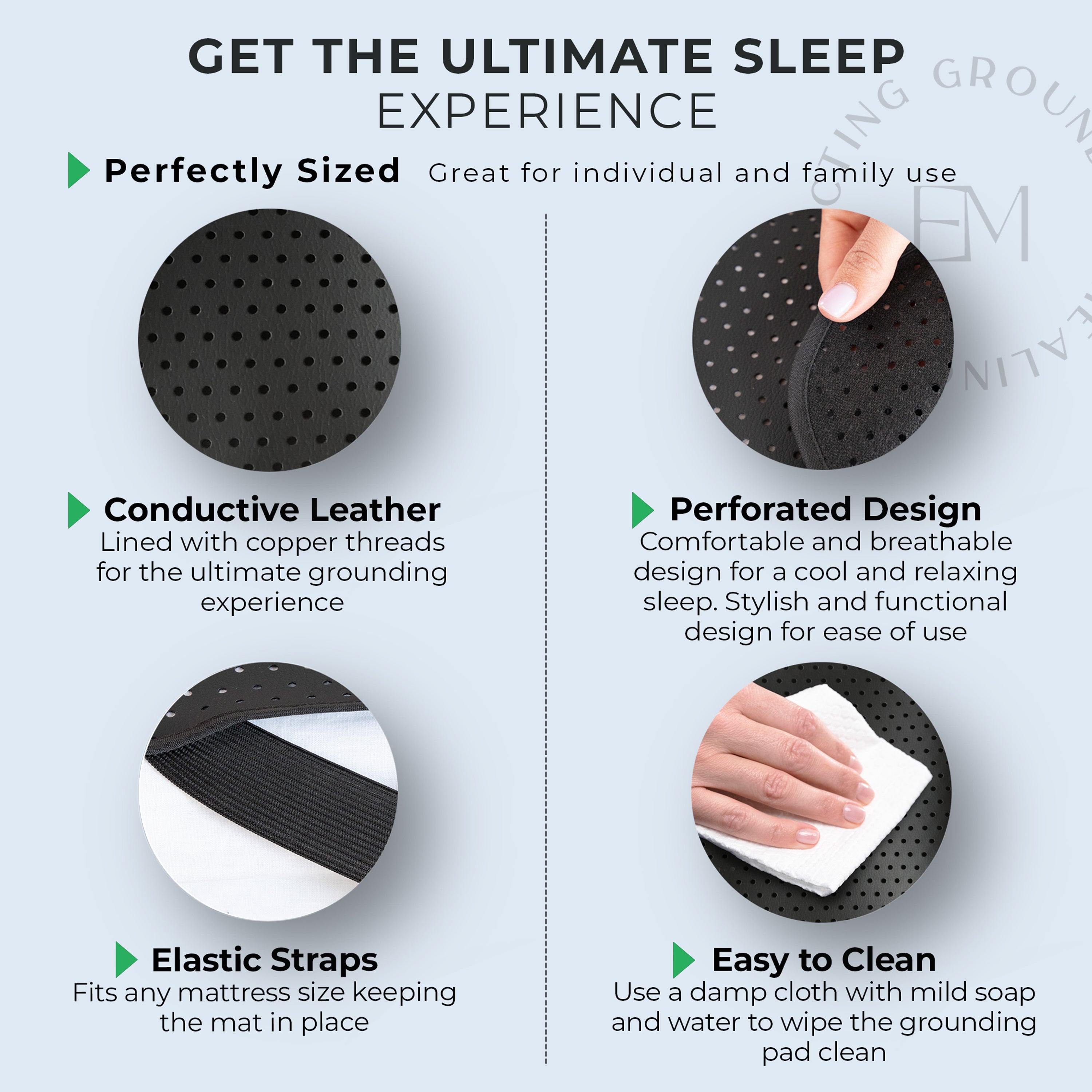 materials of earth and moons grounding mattress pad